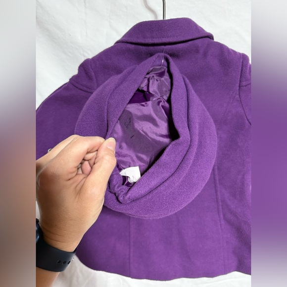 Purple London Fog Girls Jacket w/matching hat sz 18m (3aj) - Picture 5 of 7
